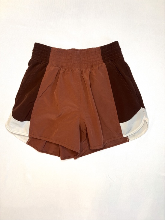 YPB Pants - YPB Women’s Two-Tone Rose and Maroon Athletic Shorts with Contrast Panels